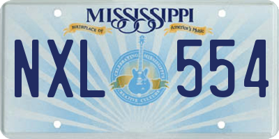 MS license plate NXL554