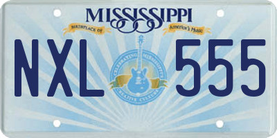 MS license plate NXL555