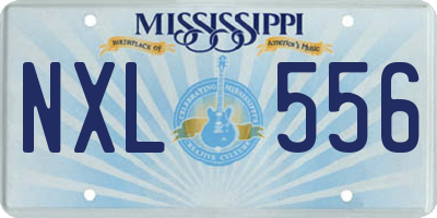 MS license plate NXL556