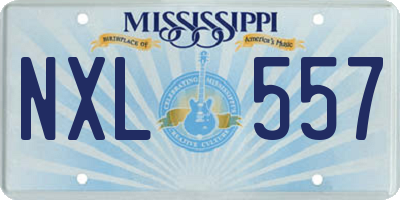 MS license plate NXL557
