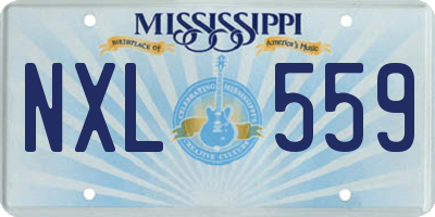 MS license plate NXL559