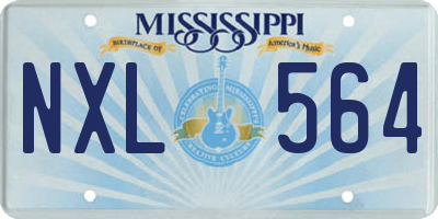 MS license plate NXL564