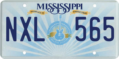 MS license plate NXL565