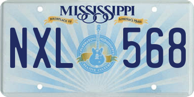 MS license plate NXL568