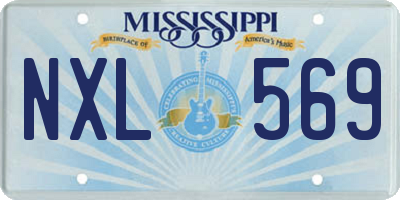 MS license plate NXL569