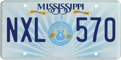 MS license plate NXL570