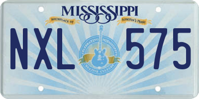 MS license plate NXL575