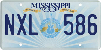 MS license plate NXL586