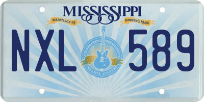 MS license plate NXL589
