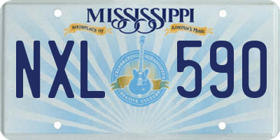 MS license plate NXL590