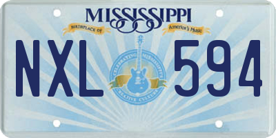 MS license plate NXL594