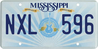 MS license plate NXL596
