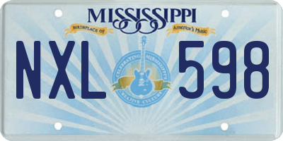 MS license plate NXL598
