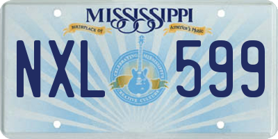MS license plate NXL599