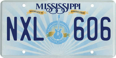MS license plate NXL606