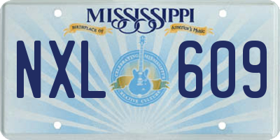 MS license plate NXL609