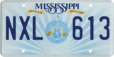 MS license plate NXL613