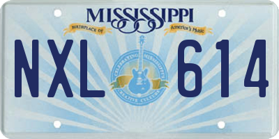 MS license plate NXL614