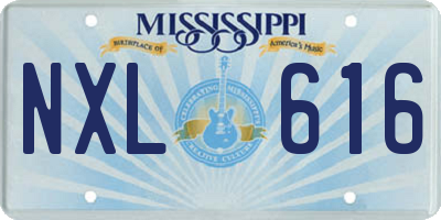 MS license plate NXL616