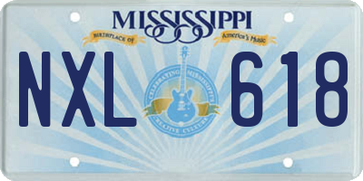 MS license plate NXL618