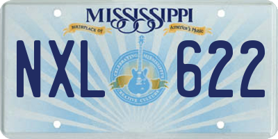 MS license plate NXL622