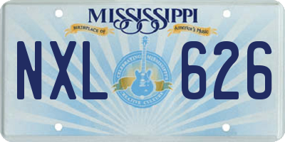MS license plate NXL626