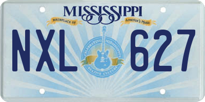 MS license plate NXL627