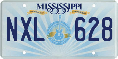 MS license plate NXL628