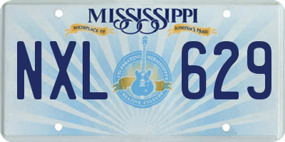 MS license plate NXL629