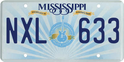 MS license plate NXL633