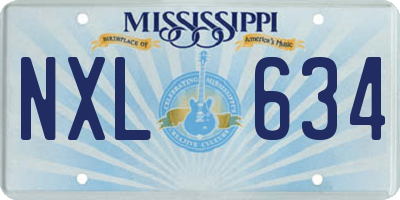 MS license plate NXL634