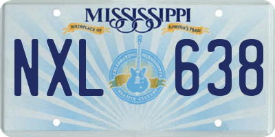 MS license plate NXL638