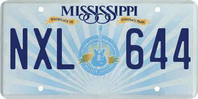 MS license plate NXL644