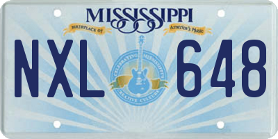 MS license plate NXL648