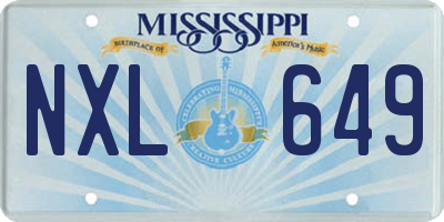 MS license plate NXL649