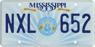 MS license plate NXL652