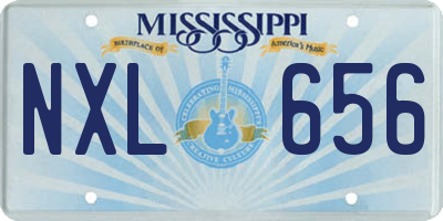 MS license plate NXL656