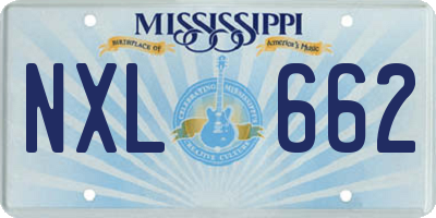 MS license plate NXL662