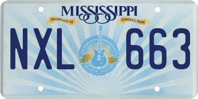 MS license plate NXL663