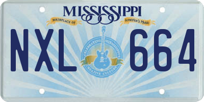 MS license plate NXL664