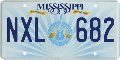 MS license plate NXL682