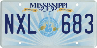 MS license plate NXL683