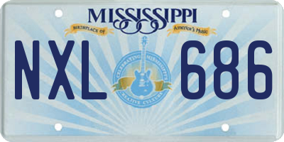 MS license plate NXL686