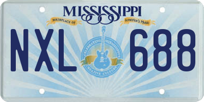 MS license plate NXL688