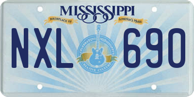 MS license plate NXL690