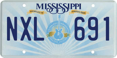 MS license plate NXL691