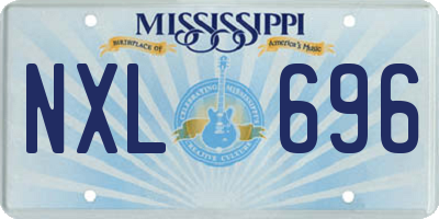 MS license plate NXL696