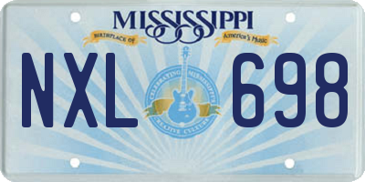 MS license plate NXL698