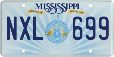 MS license plate NXL699