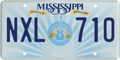 MS license plate NXL710